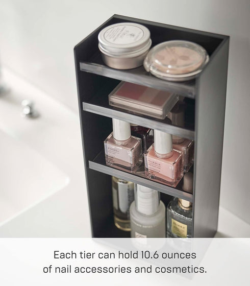 Yamazaki Home Tower Jewelry & Makeup Organizer, Standup Cosmetic Storage Box Display Case - Flat Abs Plastic