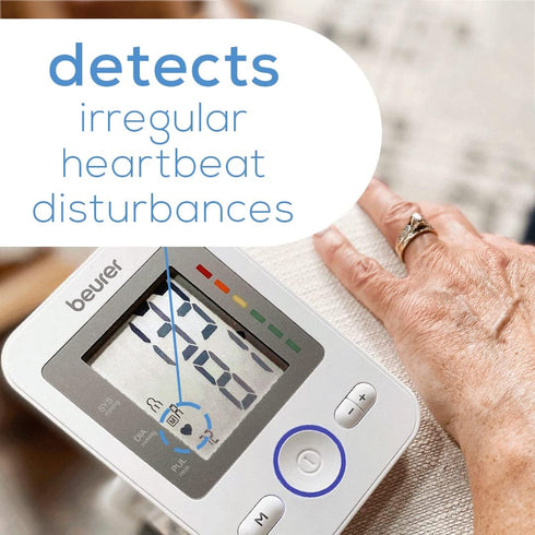 Beurer BM31 Upper Arm Blood Pressure Monitor, Large Cuff, Automatic & Digital, 2-Users, XL Display, Irregular Heartbeat