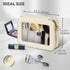 Clear Makeup Bag Cosmetic Organizer Case, Waterproof Travel Toiletry Bag with Golden Zipper