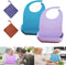 HADEWEITE 2 pieces adult bib Large silicone adult bibs with crumb catcher, adjustable