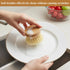 Xosjska 10 Pcs Bamboo Dish Brush Replacement Heads Wooden Washing Up-Brush Heads Bamboo Dish Scrubber Brush Kitchen