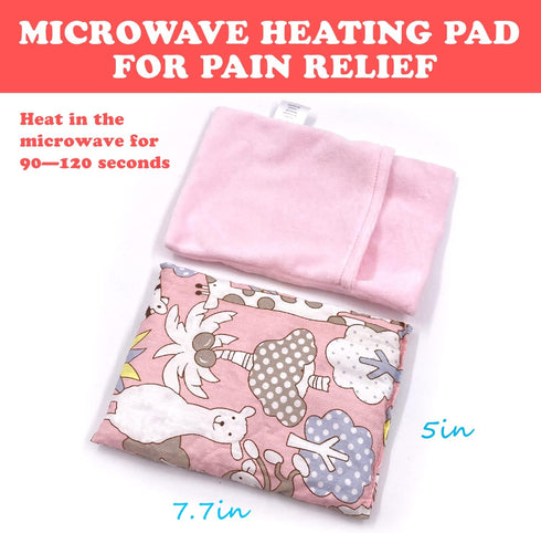 Heating Pad Microwavable Hot Pack, Pain Relief for Muscle Pain, Neck, Shoulders, Arthritis, Colic, Upset Stomach