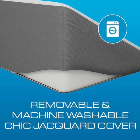 Kolbs 7.5" Bed Wedge Pillow for Sleep Apnea, FSA Eligible Acid Reflux, and Back Pain Relief, with Chic Jacquard Cover
