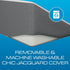 Kolbs 7.5" Bed Wedge Pillow for Sleep Apnea, FSA Eligible Acid Reflux, and Back Pain Relief, with Chic Jacquard Cover