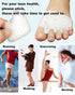 4 Pairs Metatarsal Gel Pads, Toe Separators for Bunions and Foot Pain Relief, Hammer Toe Corrector Spacers
