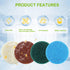 16pcs Electric Cleaning Brush Pad Set with Foam Pads and Heavy Duty Pads for Bosch Home/Garden Battery Cleaning