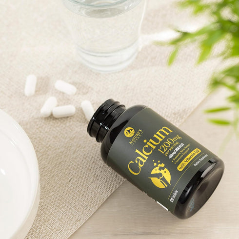Calcium 1200 mg with Vitamin D3 | 120 Tablets | Supports Bone Strength, Teeth & Immune System, Nature's Absorbable