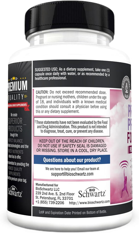 Prebiotics and Probiotics for Women | 30 Count | for Gut, Vaginal and Immune Health Support with Black Cohosh and Red