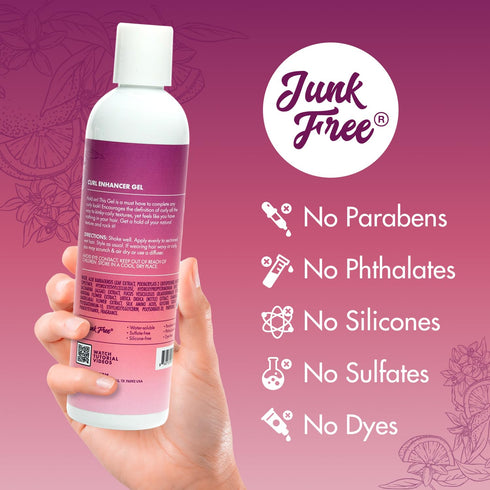 MopTop Curl Enhancer Gel, Lightweight Anti-Frizz Hair Care for Curly and Coily Hair with Aloe, 8oz (Citrus Medley)