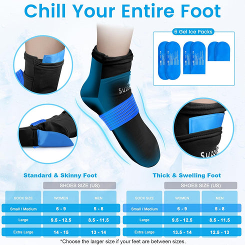 SuzziPad Cold Therapy Socks & Hand Ice Pack, Cold Gloves for Chemotherapy Neuropathy, Chemo Care Package for Women and