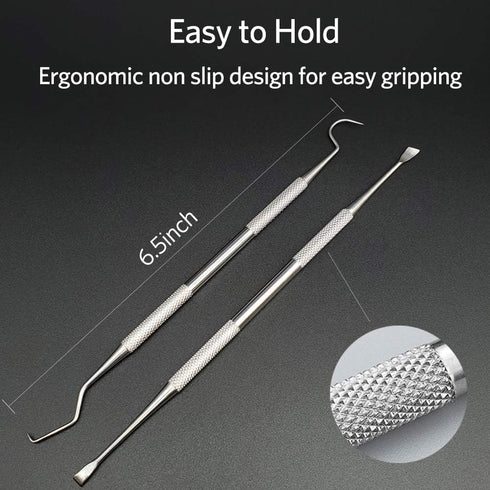 Professional Dental Tools - Langsum Stainless Steel Teeth Cleaning Kit for Dentist, Personal Use, Pets