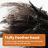 Superio Ostrich Feather Duster: Fluffy Dust Remover with Wooden Handle, Reusable for Home Cleaning