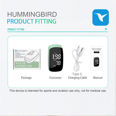 Rechargeable Fingertip Pulse Oximeter, Accurate SpO2 Reading for Outdoor Sports and Home Use