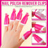 Teenitor Gel Nail Polish Remover Kit, 10pcs Remover Clips, 115pcs Nail Wipe Pads, Hot Red