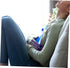 Transparent Blue Hot Water Bottle Portable Reusable Thick Hot Water Bag for Winter Hand Warmer Household Heating Pad