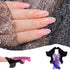 Tvoip 100Pcs Nail Forms Extension Tips Guide for French DIY Tool, Fish Acrylic UV Gel Nail Art Tools (Pink)