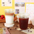 Mkhaslri 50 Sets Stemless 16 oz) Disposable Glasses With Strawless Sip Lids,PET Drinking Cups,Clear Plastic Coffee Cups
