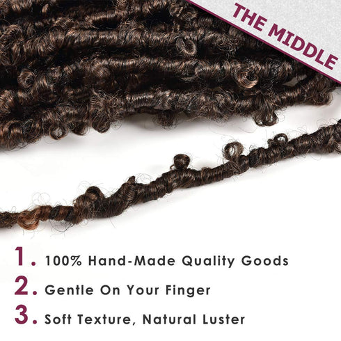 Niseyo Butterfly Locs Crochet Hair, 12 Inch, 1 Pack Pre-Looped Distressed Locs Crochet Braids (T30)