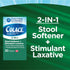 Colace 2-In-1 Stool Softener & Stimulant Laxative Tablets, 30 Count for Gentle Constipation Relief