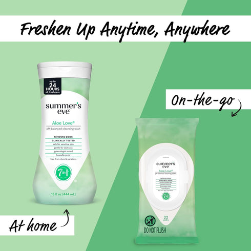 Summer's 15 Oz, Pack 3 Eve Aloe Love All-Over Daily Feminine Wash, Gentle pH-Balanced Body Wash for Women Removes
