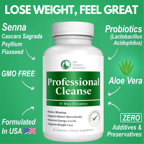 Dr Vitamin Professional Detox Cleanse for Weight Loss, 15 Day Colon Cleanse, 60 Capsules, 2-Pack