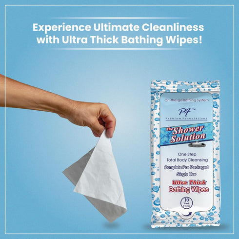 Premium Formulations (40 (4 Pack)) Shower Solutions - Adult Bathing Wipes, Extra Large and Extra Thick wipes