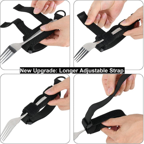 Beautyflier Spoon Fork Universal Cuff, Adjustable Holder Strap for Cutlery, Pens, Toothbrushes for Weak Grip