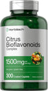 Horbaach Citrus Bioflavonoids Supplement, 1500mg, 300 Caplets, Vegetarian, Non-GMO, Gluten Free Formula, Value Size