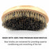 Parker Natural Boar Bristle Military Style Hair and Beard Brush with Genuine Beechwood Handle