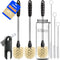 Holikme 6 Pack Bottle Brush Set, 14" Long Handle Stainless Steel Cleaner, 3 Straw Brushes for Water Bottles