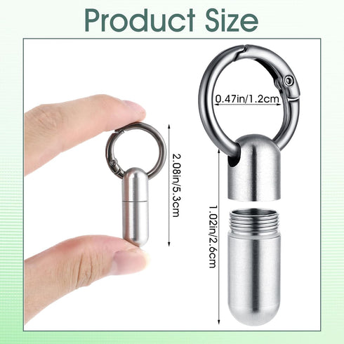Qianyu 2 PCS Small Pill Case Micro Keychain Pill Holder Portable Waterproof Container Tiny Pocket Medicine Organizer