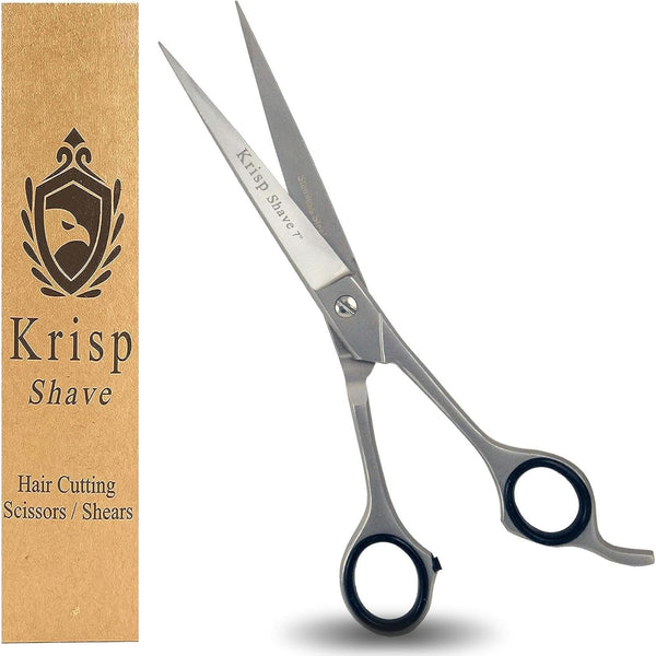 Professional Hair Cutting Scissors - Krisp Shave Japanese Stainless Steel Salon Barber Shears (7 Inch) for All Purpose