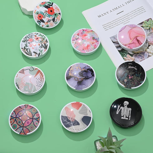 Retainer Case, Cute Mouth Guard Case with Mirror and Ventilation, Orthodontic Aligner Case (Gray Marble)