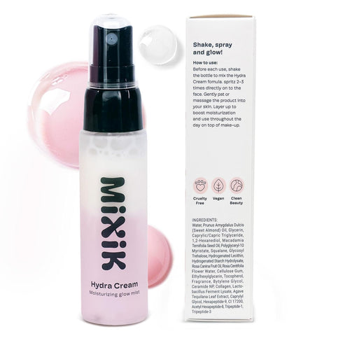 Hydra Cream Moisturizing Face Mist Spray - Hydrating Face Mist Korean Skincare, Facial Hydrating Mist made of Plant Oil, Rose Water, Squalene, Ceramide (30 ml (1.0 fl oz) Travel Size)