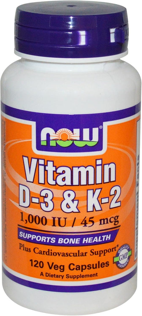 Vitamin D-3 & K-2, 120 VegiCaps (Pack of 2)