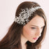 Kercisbeauty Handmade Bridal Rhinestones Flower Side Headband, Spring Headpiece Hair Vine Accessories, Rose Gold