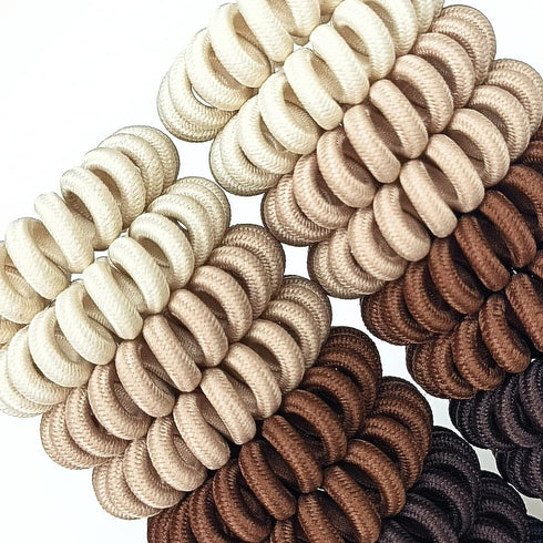 No Crease Spiral Hair Ties 20pcs, Traceless Coil Hair Ties, Waterproof Elastics Hair Bands, Multicolor 1.8inch