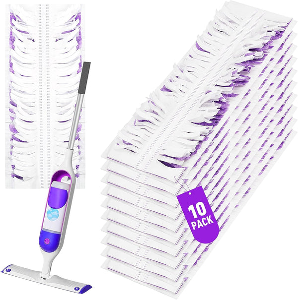 10 Pack Disposable Power Mop Pads Refills for Swiffer PowerMop Multi-Surface Replacement Mopping Pads