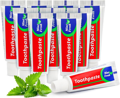 30 pcs Travel Size Toothpaste Bulk, 0.88oz/25 Grams Mini Disposable Toothpaste for Hotel, Guests, Charity