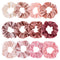 Whaline 12Pcs Blush Theme Velvet Scrunchies for Women - Classic Thick Hair Bands, Gifts for Teenage Girls