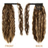 YEAME Corn Wave Ponytail Extension Clip in - 22 Inch Long Wavy Curly Wrap Around Pony Tail Heat Resistant Synthetic