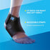 LP SUPPORT 768 Ankle Support - Adjustable Achilles Tendon Open Heel Strap - Pain Relief and Recovery Brace - For Tendonitis, Sprains, Strains and Injury - Black (Small)