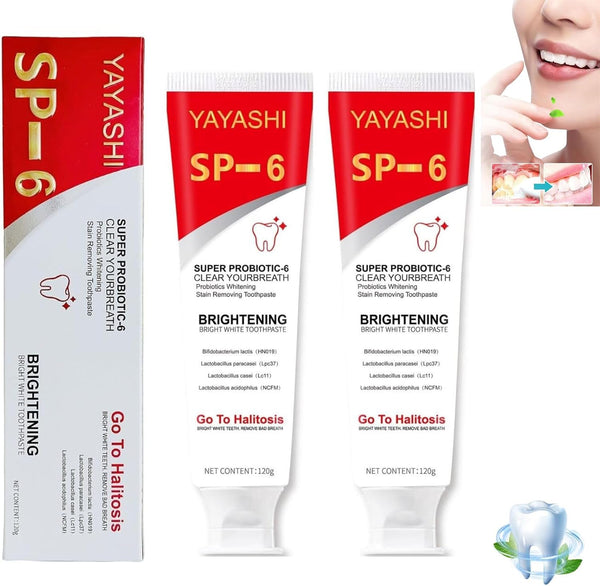 2pcs SP-6 Fresh Breath Toothpaste, Deep Cleaning Care, 120g