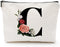 Personalized Initial Makeup Bag for Women, Letter C Monogrammed Toiletry Pouch, Birthday Gifts for Mom