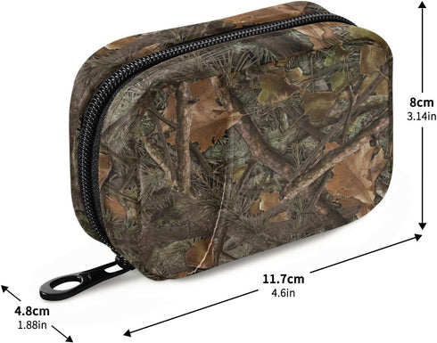 Ollabaky 7 Vintage Camo Pill Case, Weekly Portable Pill Bag Container Days Pill Box Organizer Vitamin Supplement Holder