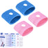 Anti Nausea Travel Sickness Wristbands, 2 Pairs Motion Sickness Bands for Kids & Adults, Natural Relief (Pink+Blue)