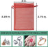 TheDisplayGuys 100-Pack XS Red Sheer Organza Gift Bags - 2" x 2 3/4" with Drawstring for Wedding Party Favors