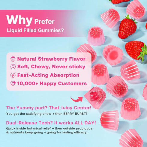 Gummies Gummies Immune 120 Count Feminine Balance for Women, Premium Ph Balance with Probiotic for Vaginal Flora