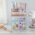 STORi Audrey Stackable Clear Bin Plastic Organizer Drawers | 2 Piece Set | Organize Cosmetics and Beauty Supplies on
