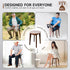 16 Inch Round Bamboo Waterproof Shower Bathroom Stool Chair, Duty Wooden Bath Corner Shaving Legs Bench Seat (Walnut